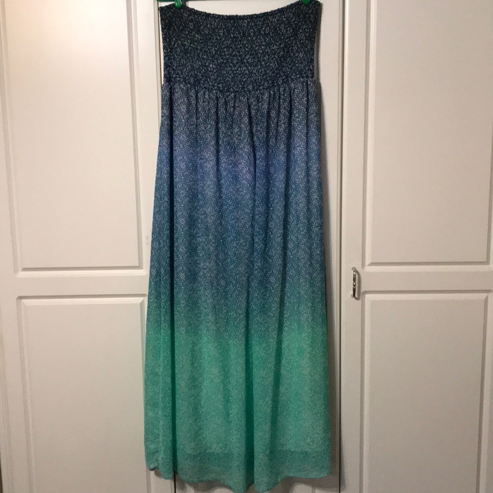 Blue/Green Ombré Maxi Dress